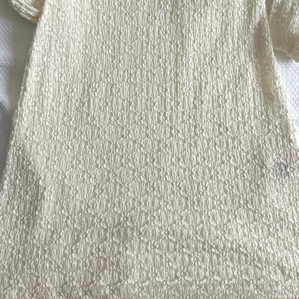 NWT💕 ROWIE the Label GALO FLOWER LACE MINI DRESS - Cream M